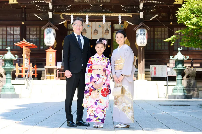 成人記念の撮影風景