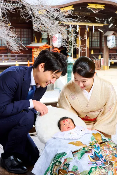 お宮参り 家族写真