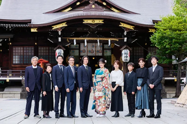 境内の自然と記念写真